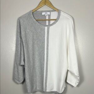 MAGASCHONI long sleeve oversized‎ color block minimalistic sweater neutral